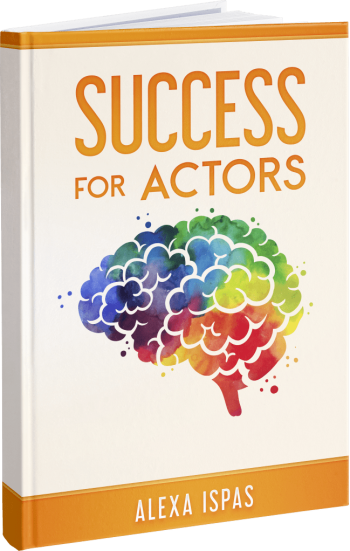 Book titled "Success for Actors" with a colorful brain graphic on the cover